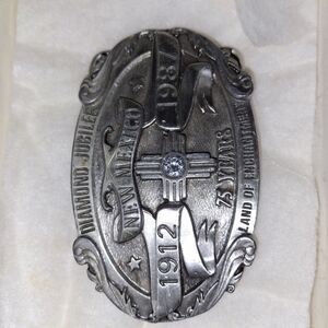 Silver Commemorative Belt Buckle
